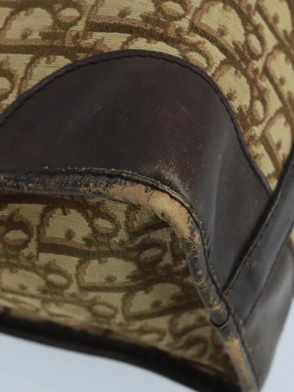 Christian Dior Trotter Canvas Boston Bag Brown Auth 105123 - Picture 10 of 16